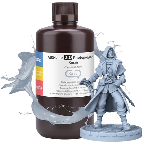Фотополимерная смола для 3D-принтера ELEGOO ABS-образная 2.0, Grey, 1 кг Превью 1