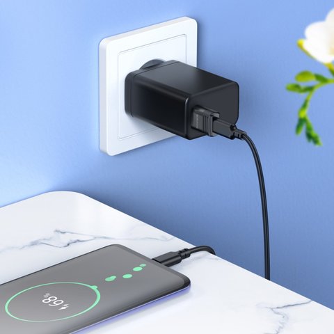 Адаптер Borofone BV18, USB тип C до USB 2.0 тип A, USB тип-C, USB тип-A, чорний, #6941991104008 Прев'ю 2