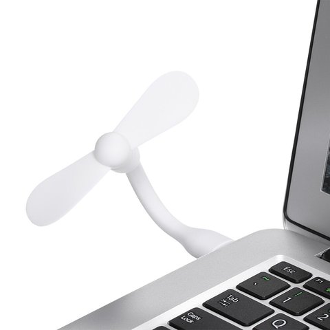 Вентилятор Mini, белый, мобильный, USB тип-A Превью 4