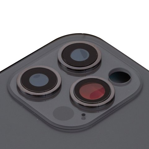 Carcasa puede usarse con iPhone 12 Pro, gris, con botones laterales,  con sujetador de tarjeta SIM, graphite Vista previa  2