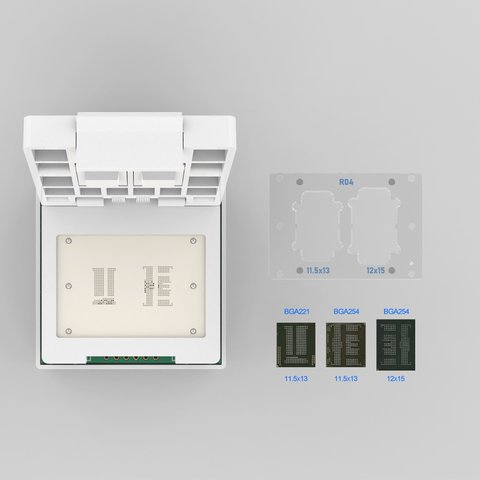 2025 Upgraded Version eMMC / eMCP Socket BGA221 / BGA254 Test Socket Adapter for UFI-Box Preview 5