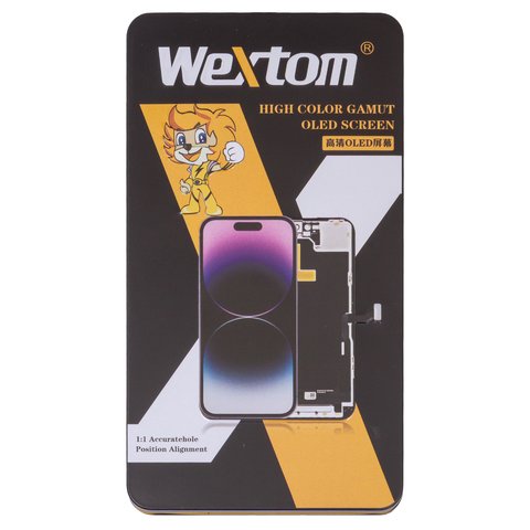 Pantalla LCD Wextom puede usarse con iPhone 15 Pro Max, negro, con marco, HC, sin error, (OLED) soft, Diagnosable, 120Hz Vista previa  2
