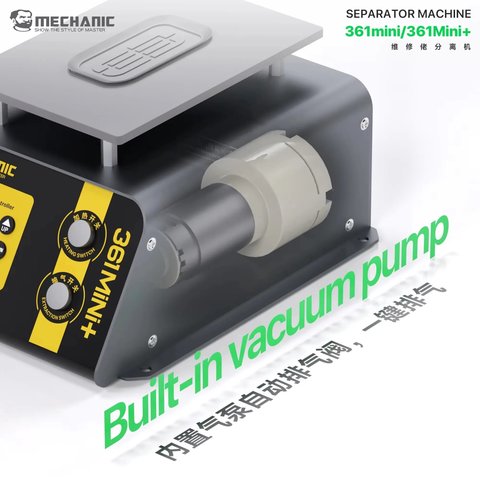 LCD Touch Screen Glass Separator Mechanic 361 mini, (with vacuum pump, 200W) Preview 3