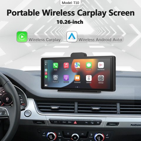 Универсальный монитор на 10.26 дюймов с беспроводным CarPlay Превью 1