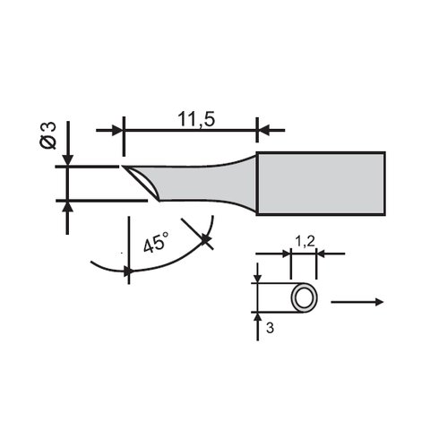 Soldering Iron Tip GOOT RX-80HRT-3CD Preview 1