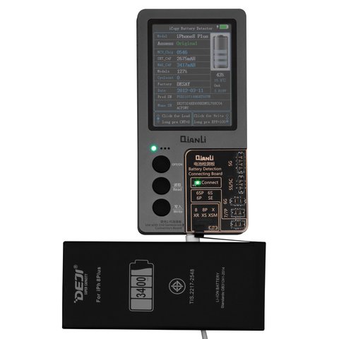 Batería Deji puede usarse con Apple iPhone 8 Plus, Li-ion, 3.82 V, 3400 mAh, mayor capacidad, original IC Vista previa  1