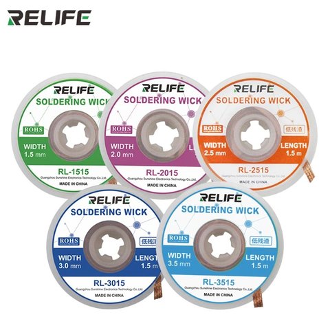 Malla para desoldar RELIFE RL-3515, W. 3.5 mm, (L) 1.5 m Vista previa  1