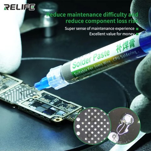 Pasta BGA RELIFE RL-405, 3 ml, 138 °C, para soldadura sin plomo Vista previa  4