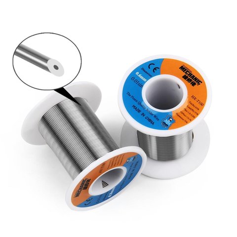 Estaño Mechanic HX-T100, Sn 63% , Pb 37%, flux 1-3%, 0,5 mm, 200 g Vista previa  1