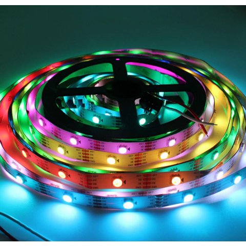 Светодиодная лента RGB SMD5050, WS2813 (белая, с управлением, IP20, 5 В, 30 диодов/м, 5 м) Превью 2