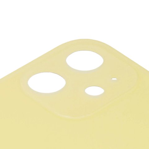 Задня панель корпуса для iPhone 11, жовта, потрібно зняти скло камери, small hole Прев'ю 1