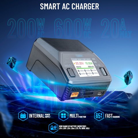Зарядний пристрій ToolkitRC M8AC , Original, AC 200W, DC 600W Прев'ю 1