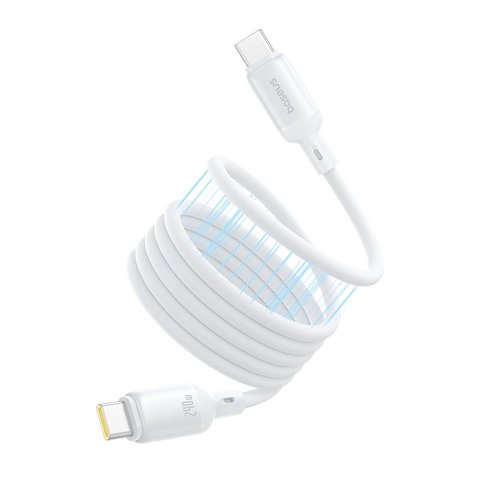 USB кабель Baseus PicoGo, 2xUSB тип-C, 100 см, 240 Вт, білий, силіконовий, магнітний, #P10376800211-00 Прев'ю 1