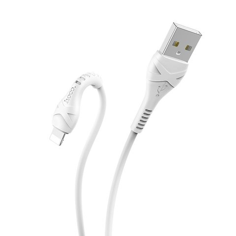 USB кабель Hoco X37, USB тип-A, Lightning, 50 см, 2,4 А, білий, #6942007612340 Прев'ю 1