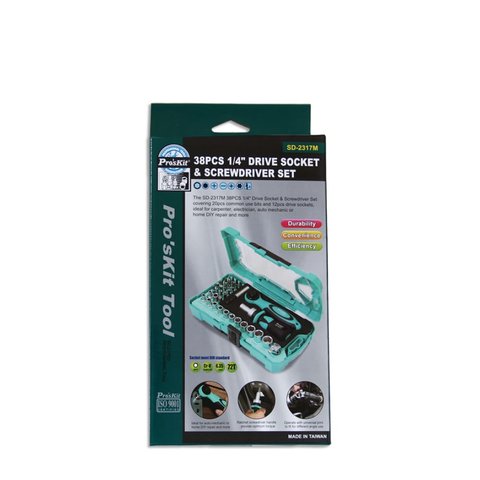 Набор бит с трещоткой и ключом Pro'sKit SD-2317M Превью 6