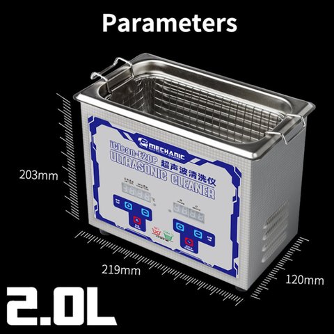 Ультразвукова ванна Mechanic iClean-E20P, 2 л, 70 Вт Прев'ю 3